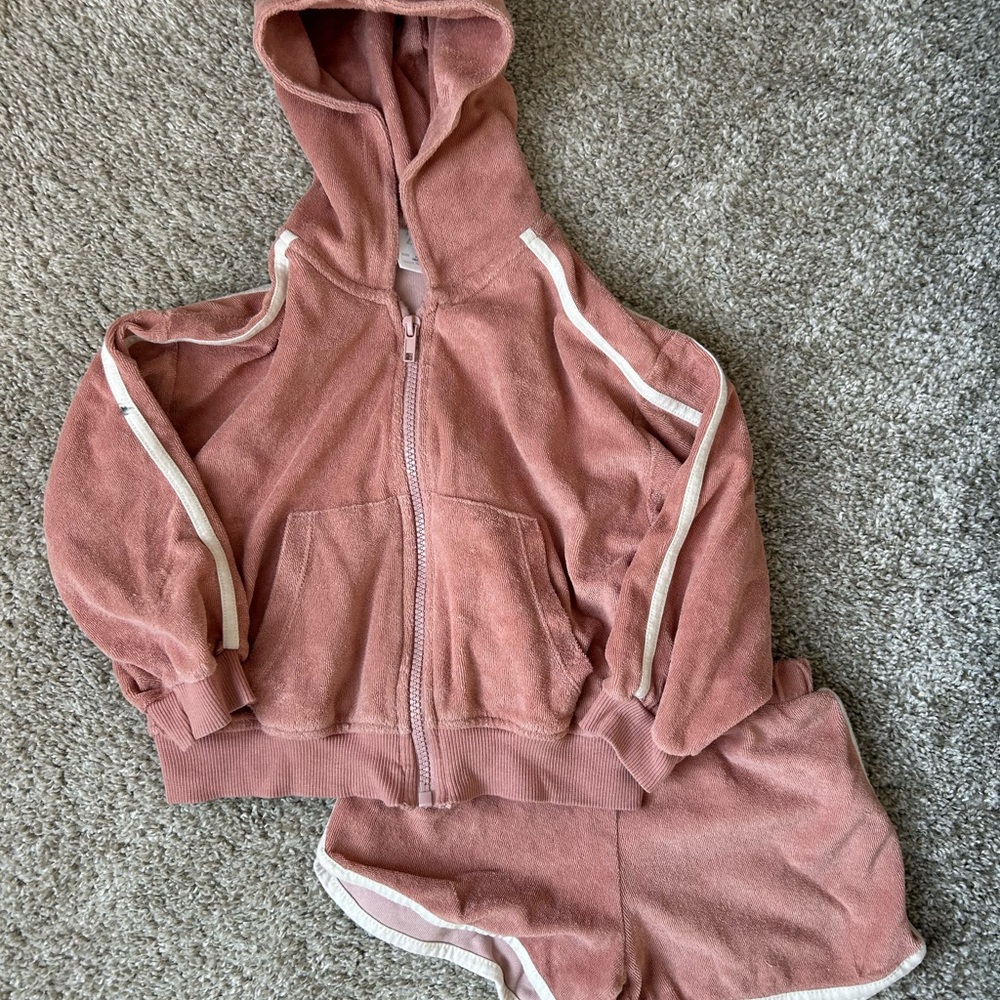 Zara Girls Hooded Tracksuit Set
